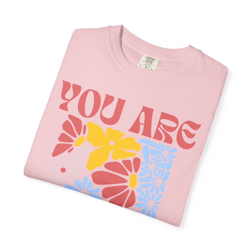 You Are Awesome Floral T-Shirt — Positive Vintage Flower Graphic Tee