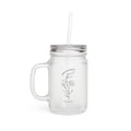 Botanical Glass Drinking Jar