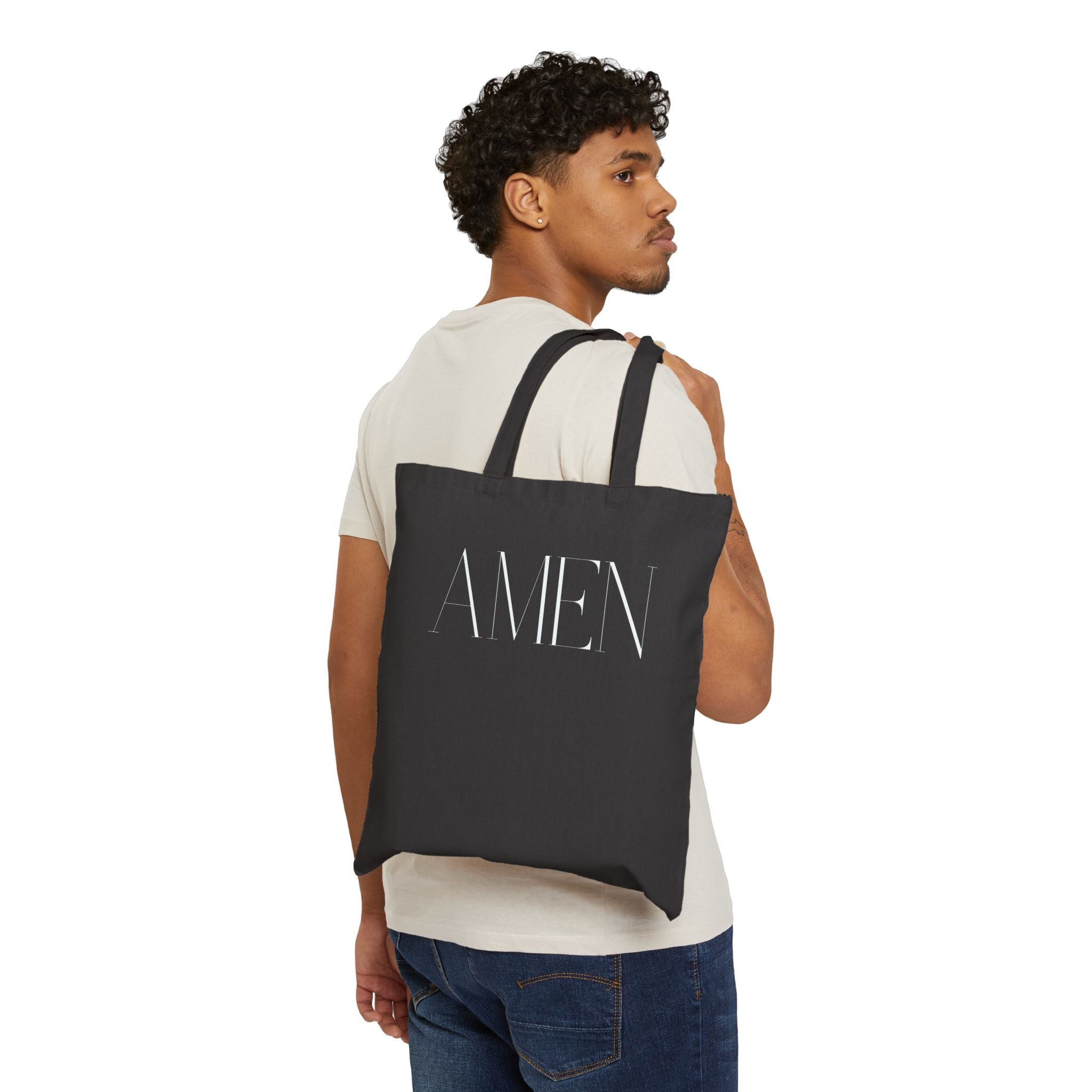 Amen Cotton Canvas Tote Bag