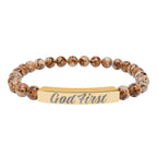 God First Natural Stone Bracelet