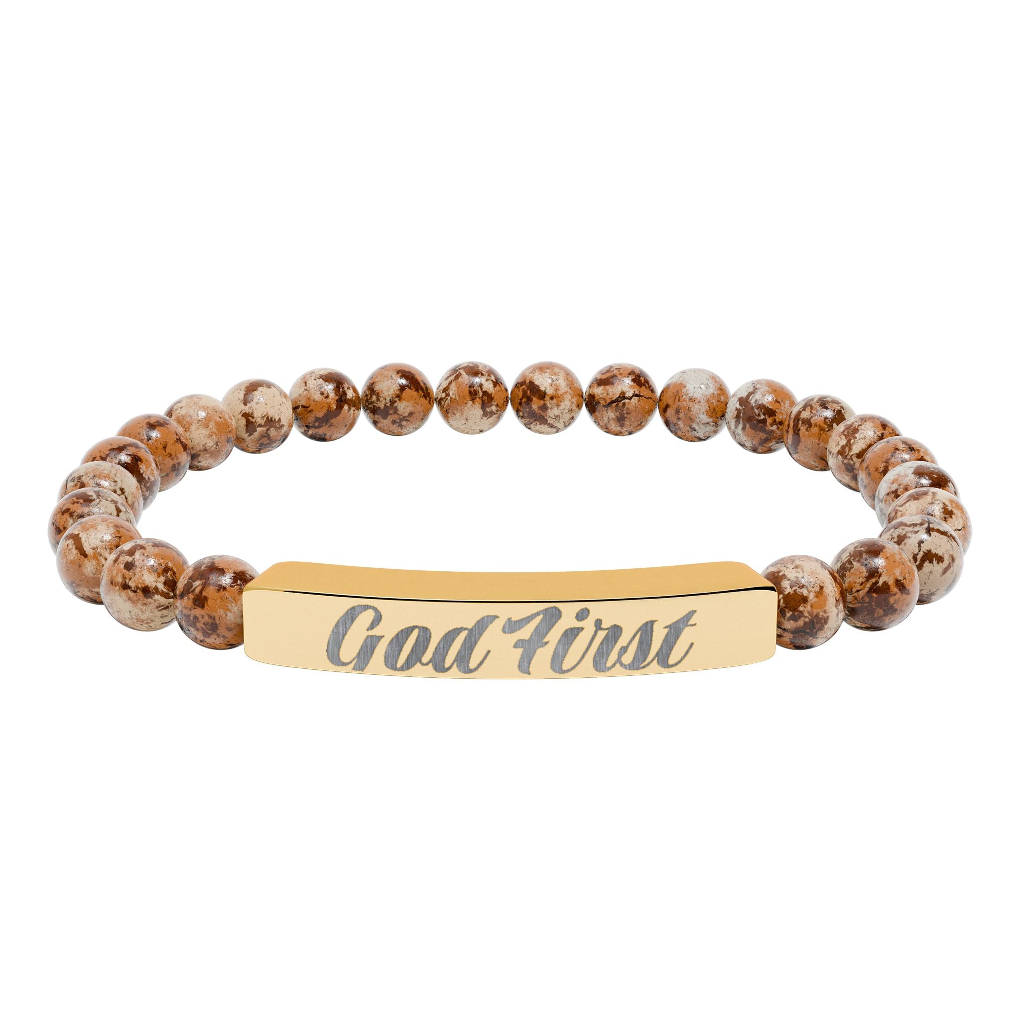 God First Natural Stone Bracelet