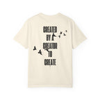 Created by a Creator to Create T‑Shirt — Inspirational Graphic Tee with Flying Birds