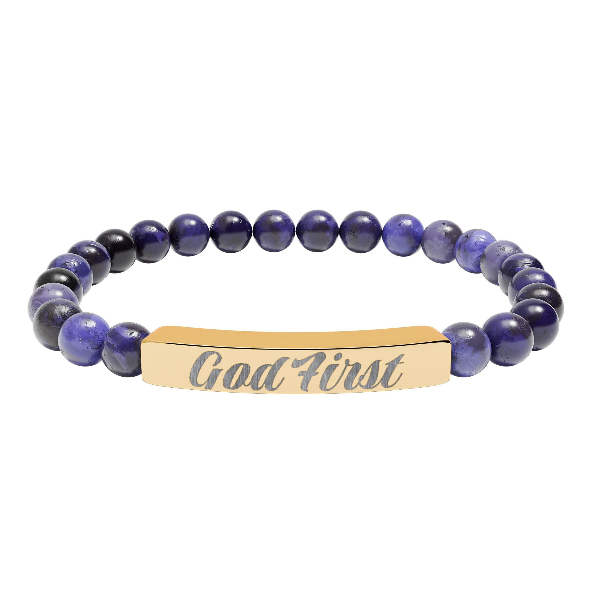 God First Natural Stone Bracelet