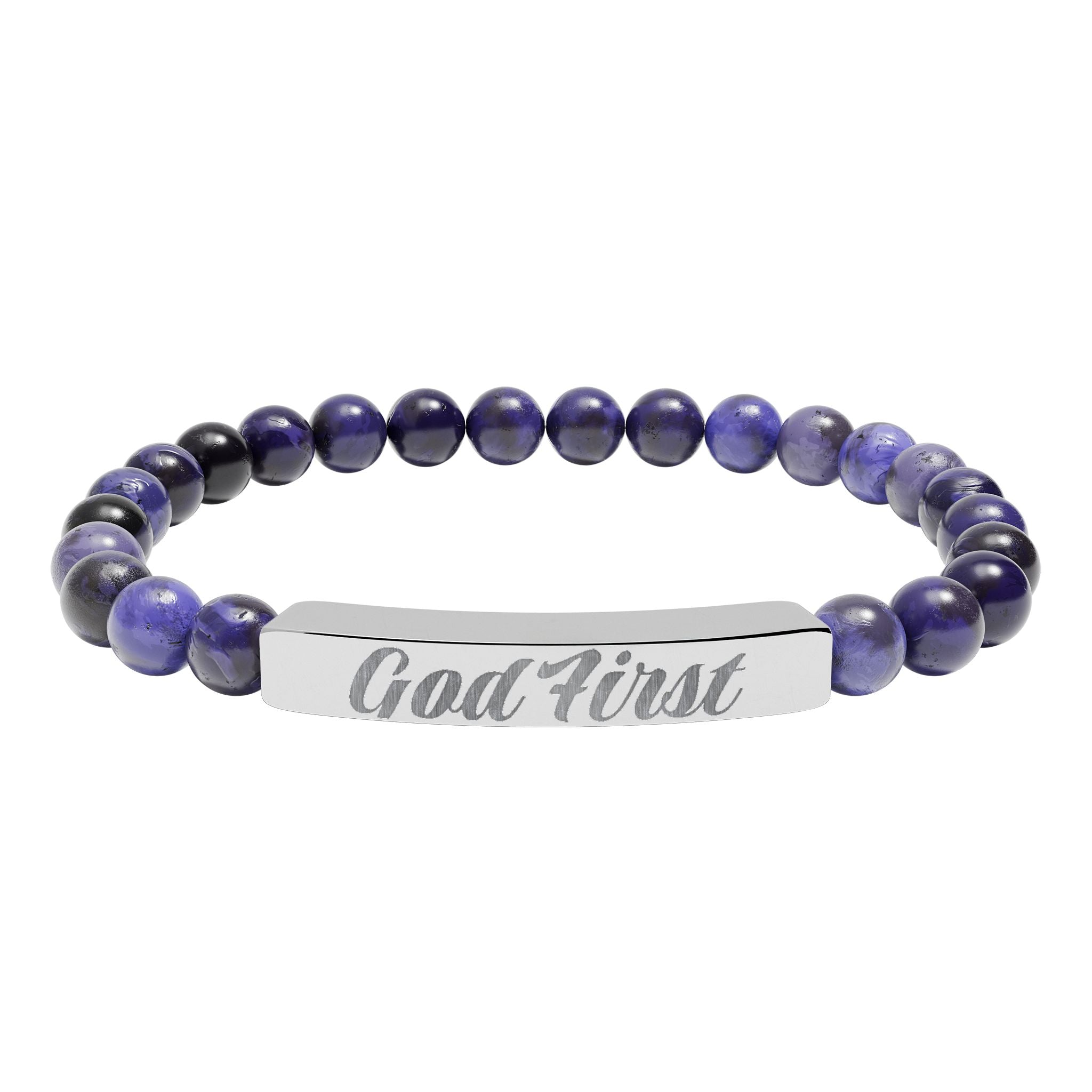God First Natural Stone Bracelet