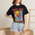You Are Awesome Floral T-Shirt — Positive Vintage Flower Graphic Tee