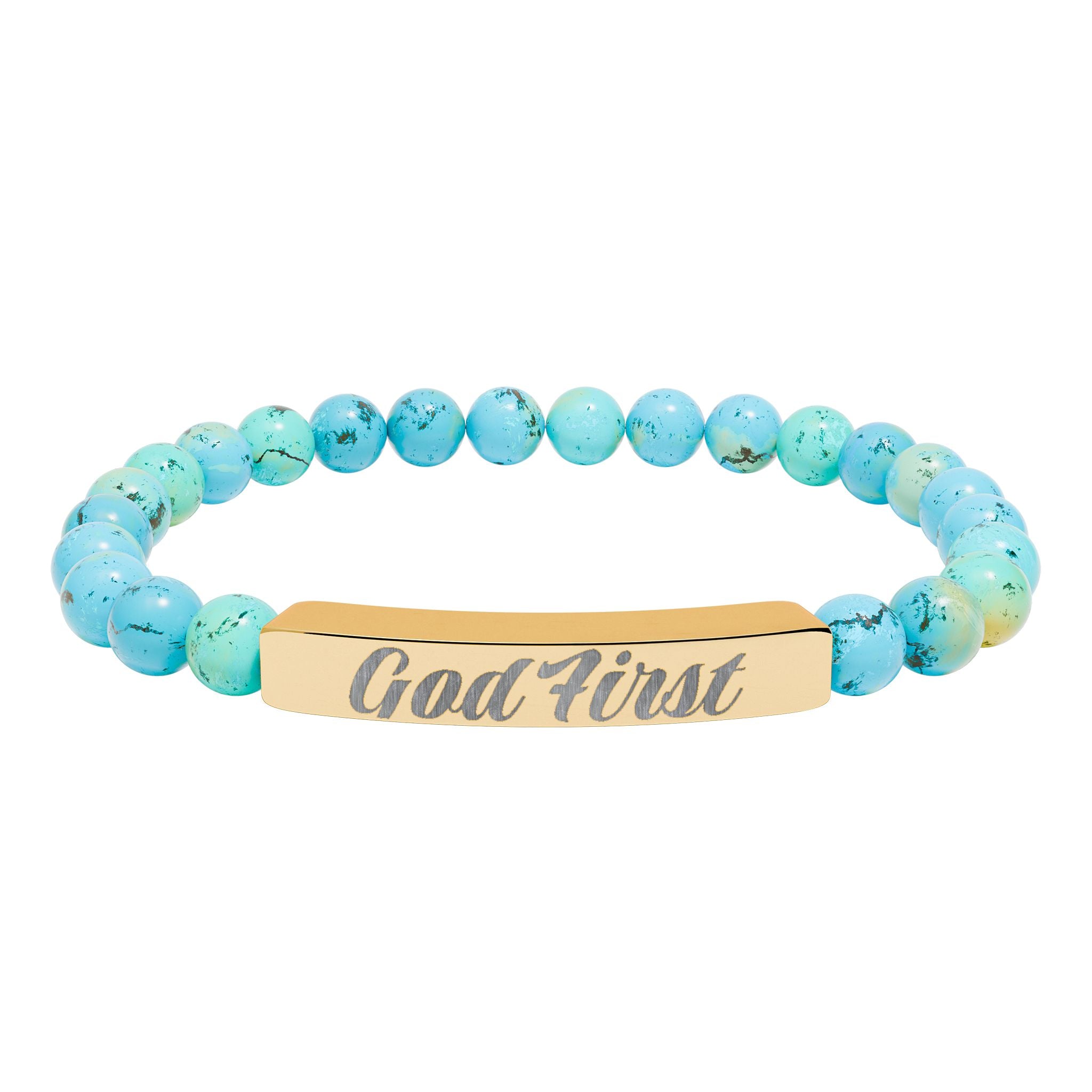 God First Natural Stone Bracelet