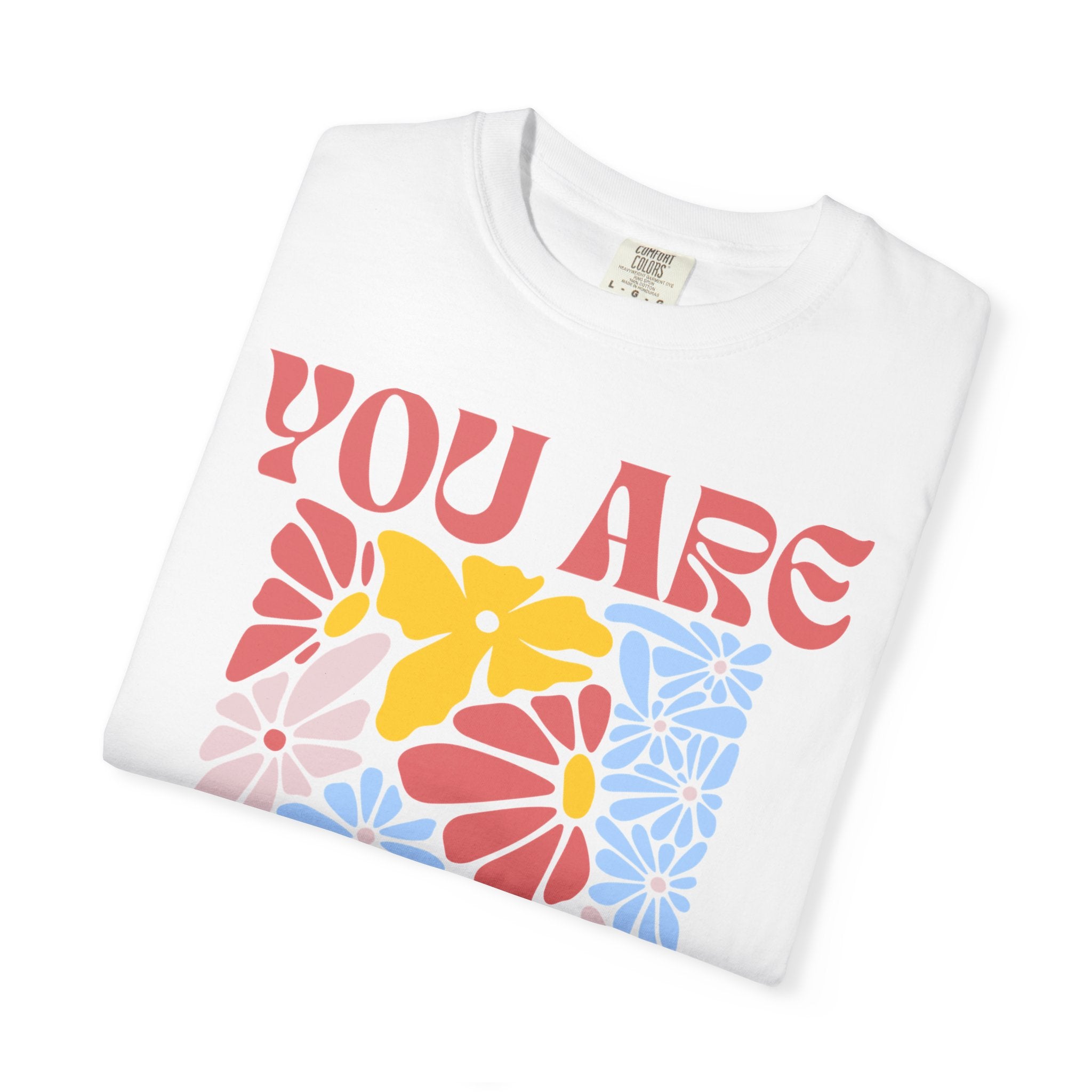 You Are Awesome Floral T-Shirt — Positive Vintage Flower Graphic Tee