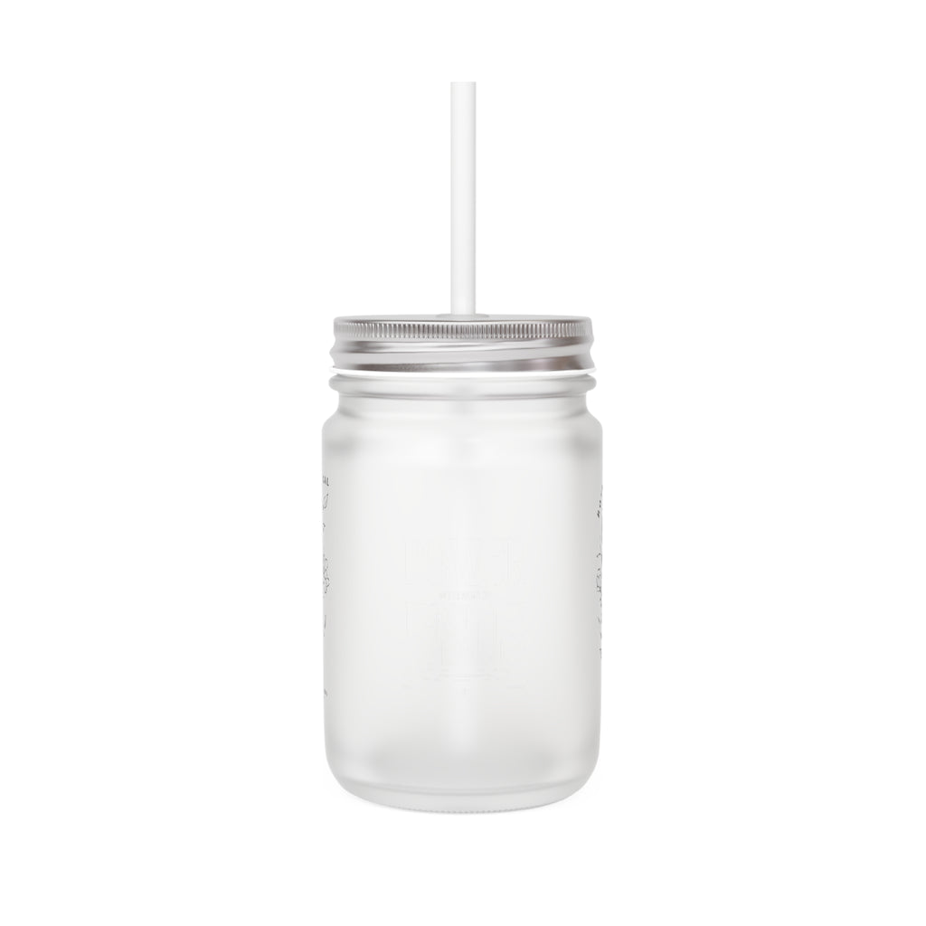 Botanical Glass Drinking Jar
