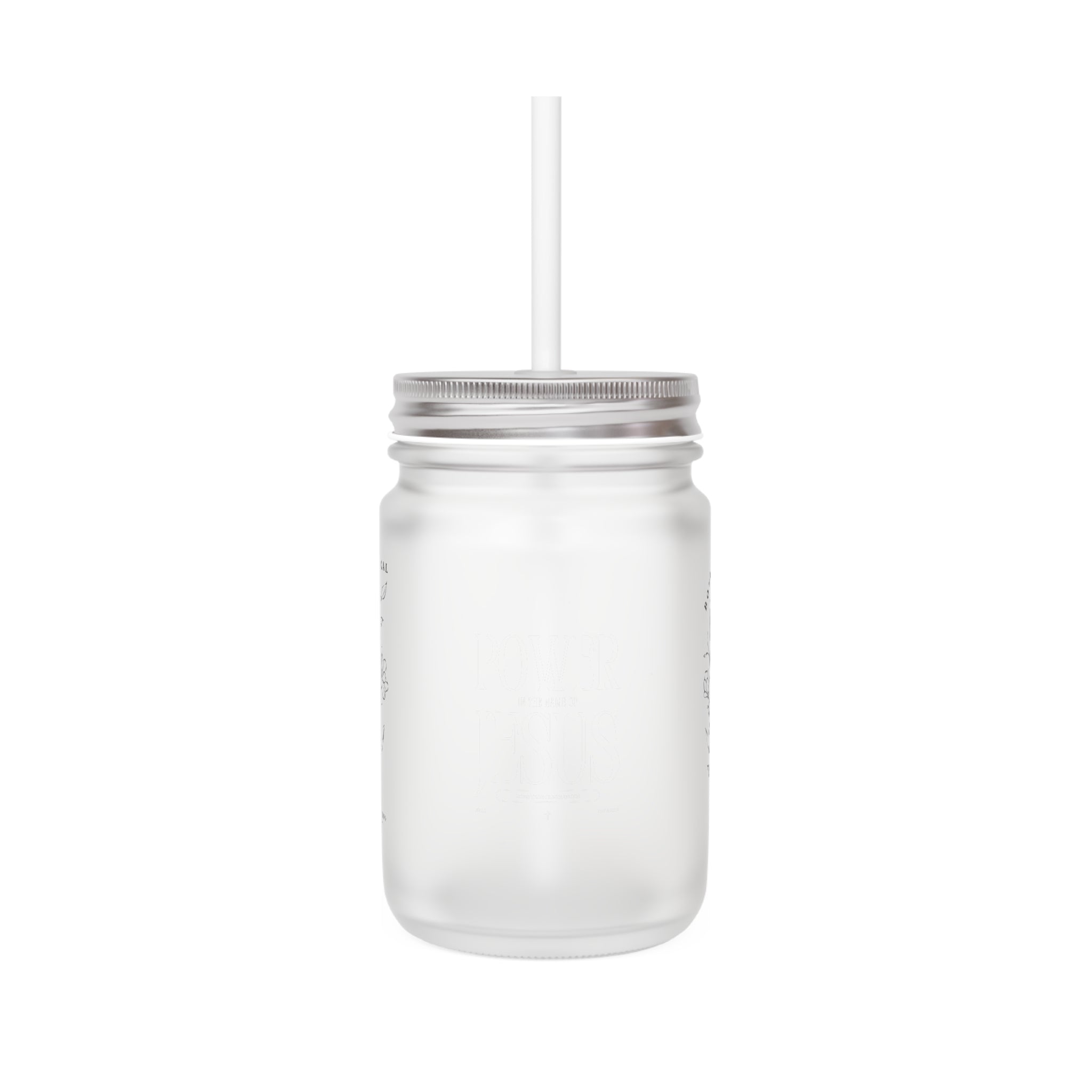 Botanical Glass Drinking Jar