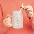 Botanical Glass Drinking Jar