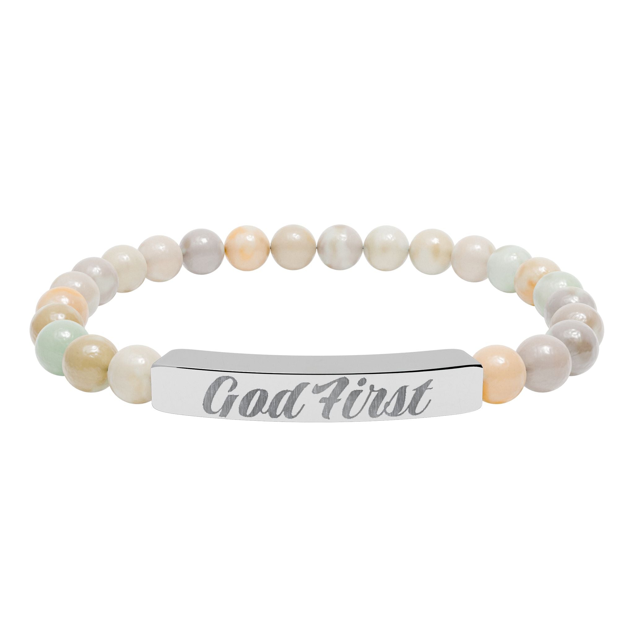 God First Natural Stone Bracelet