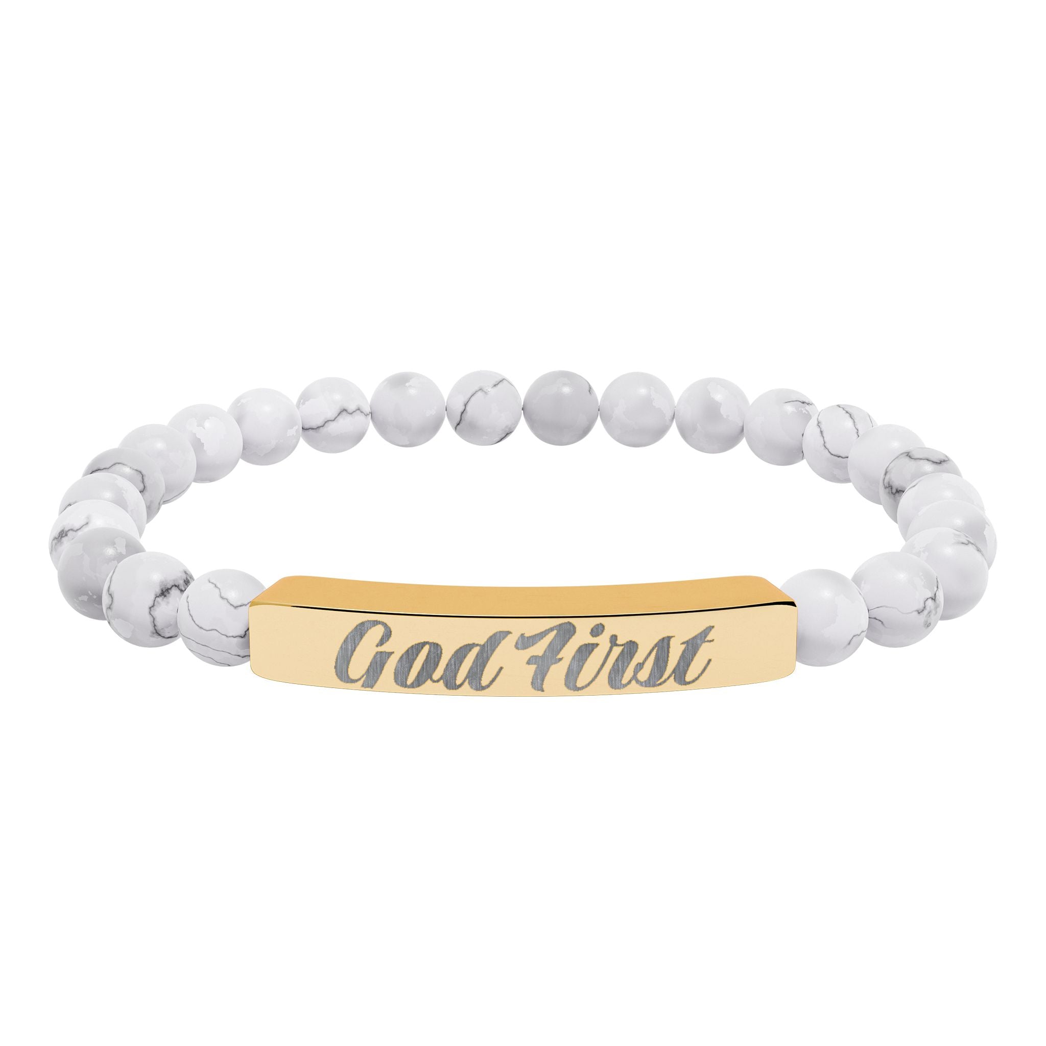 God First Natural Stone Bracelet