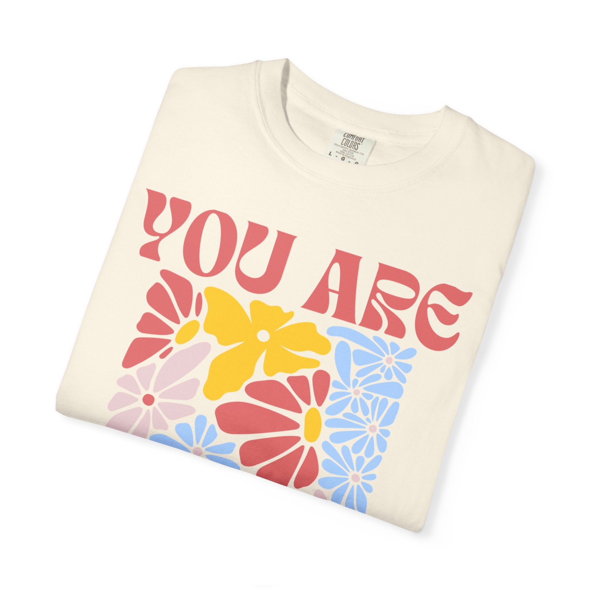 You Are Awesome Floral T-Shirt — Positive Vintage Flower Graphic Tee