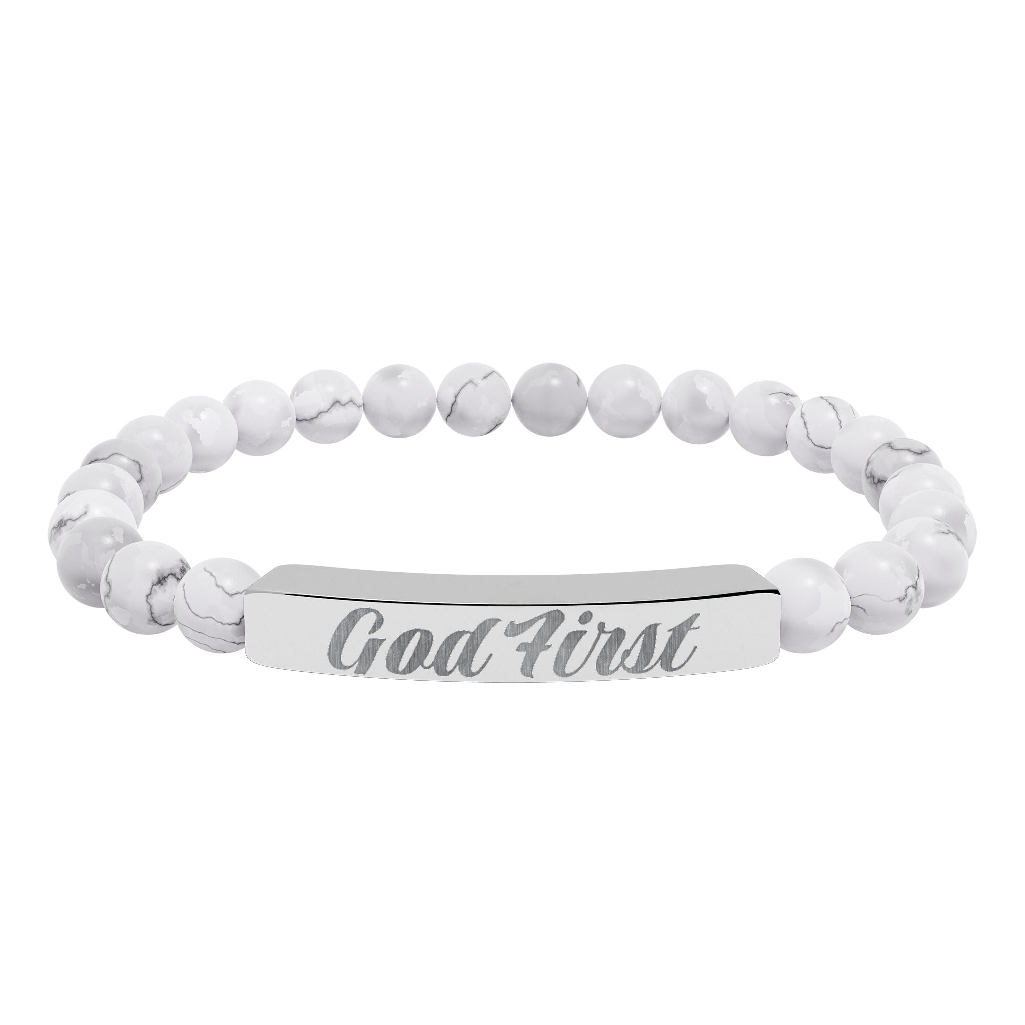 God First Natural Stone Bracelet