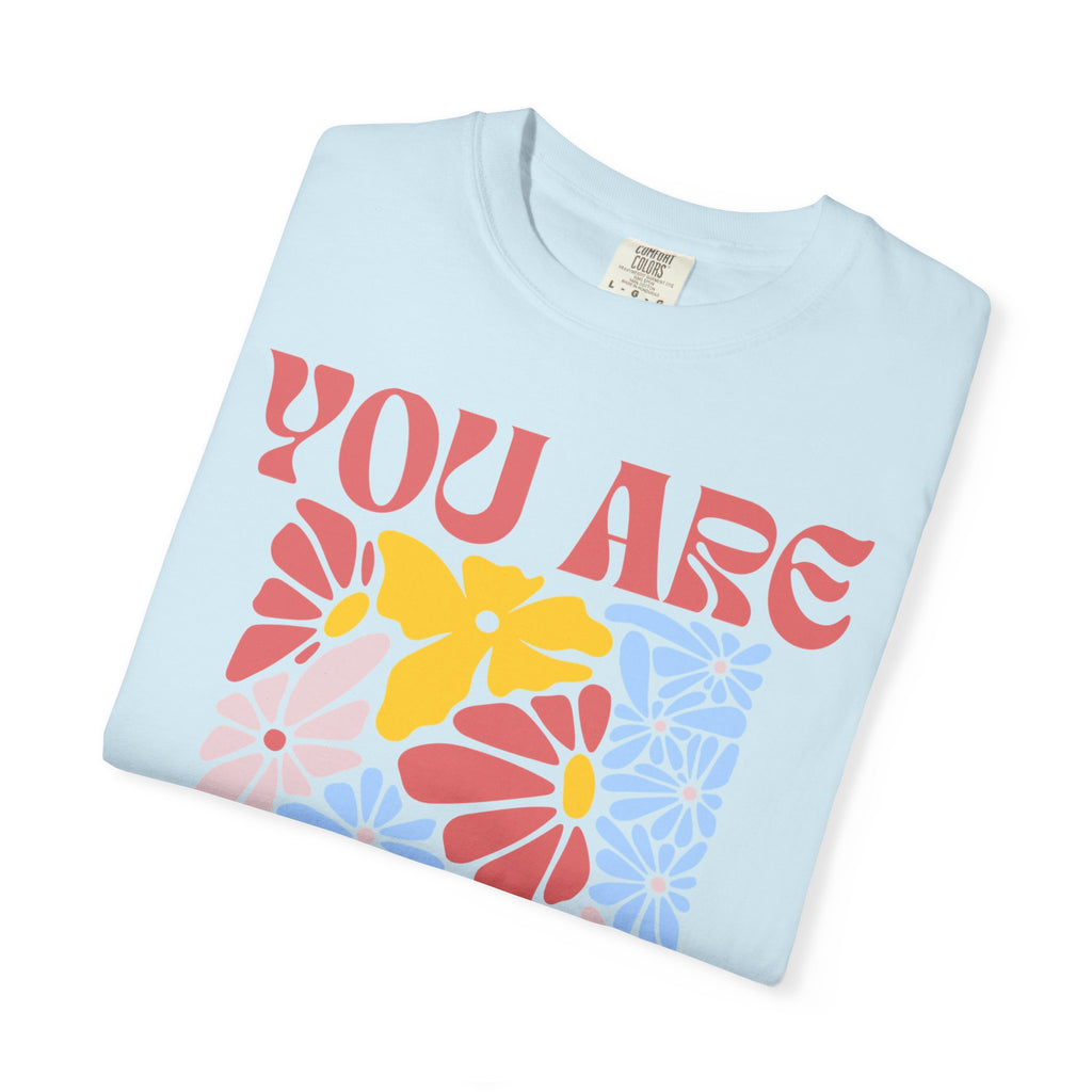 You Are Awesome Floral T-Shirt — Positive Vintage Flower Graphic Tee