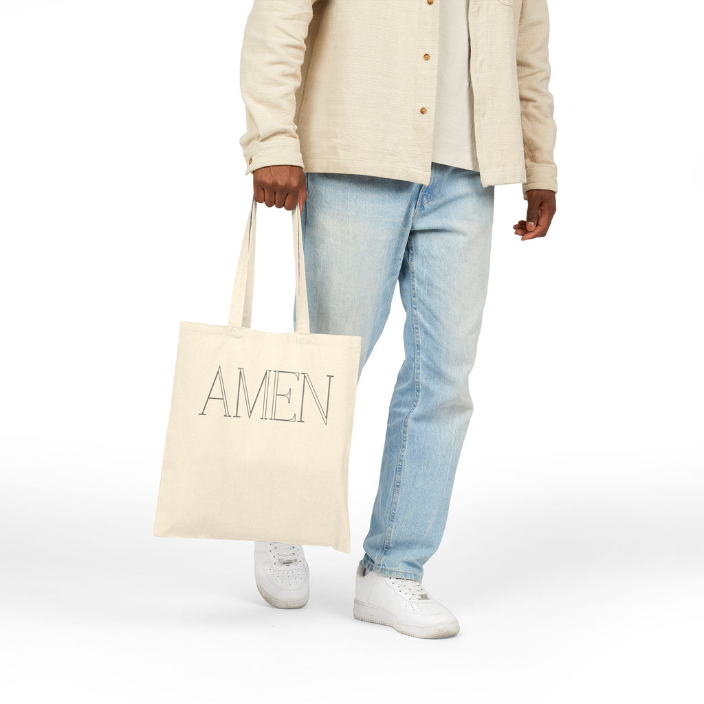Amen Cotton Canvas Tote Bag