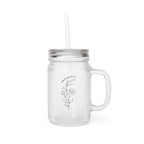 Botanical Glass Drinking Jar