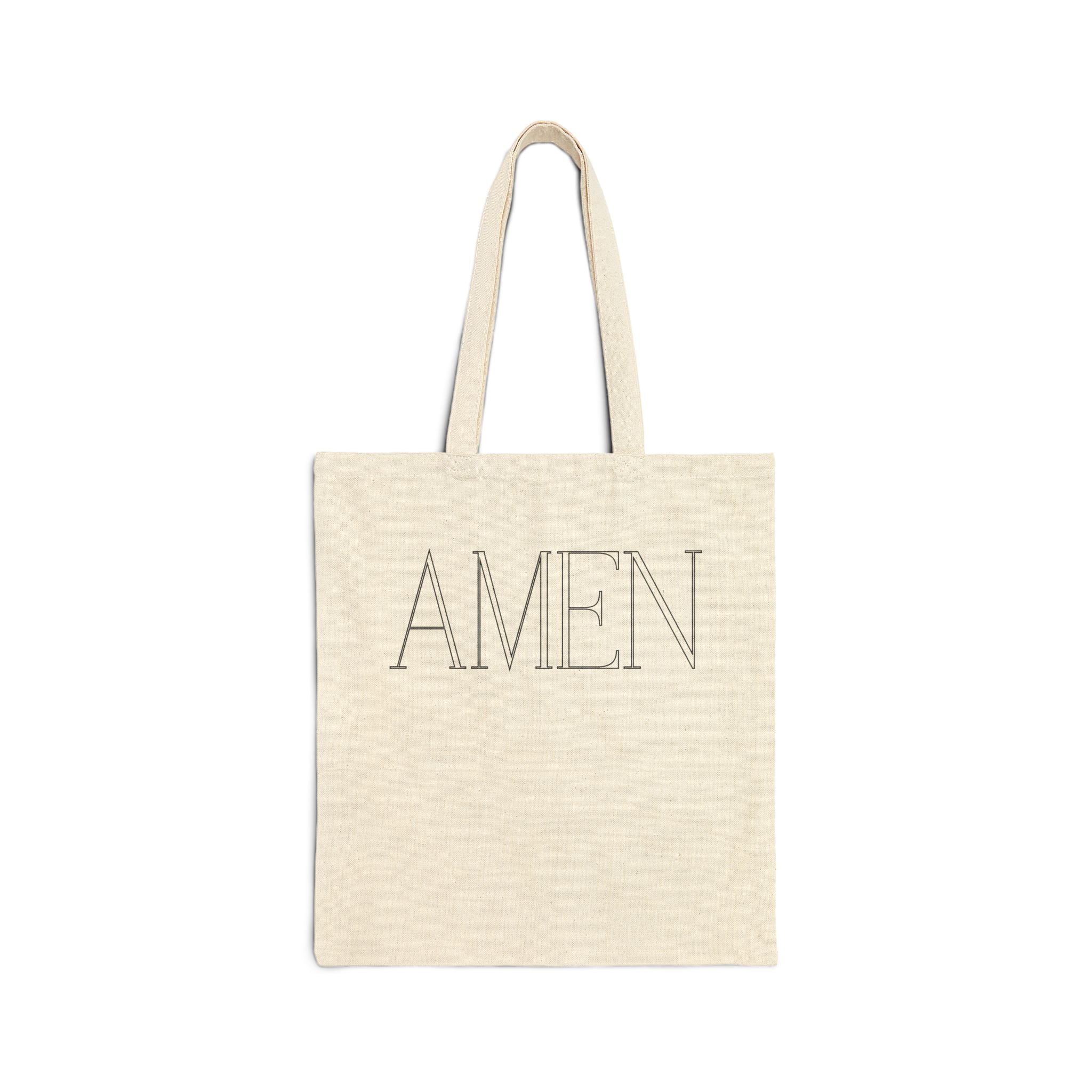 Amen Cotton Canvas Tote Bag