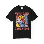 You Are Awesome Floral T-Shirt — Positive Vintage Flower Graphic Tee
