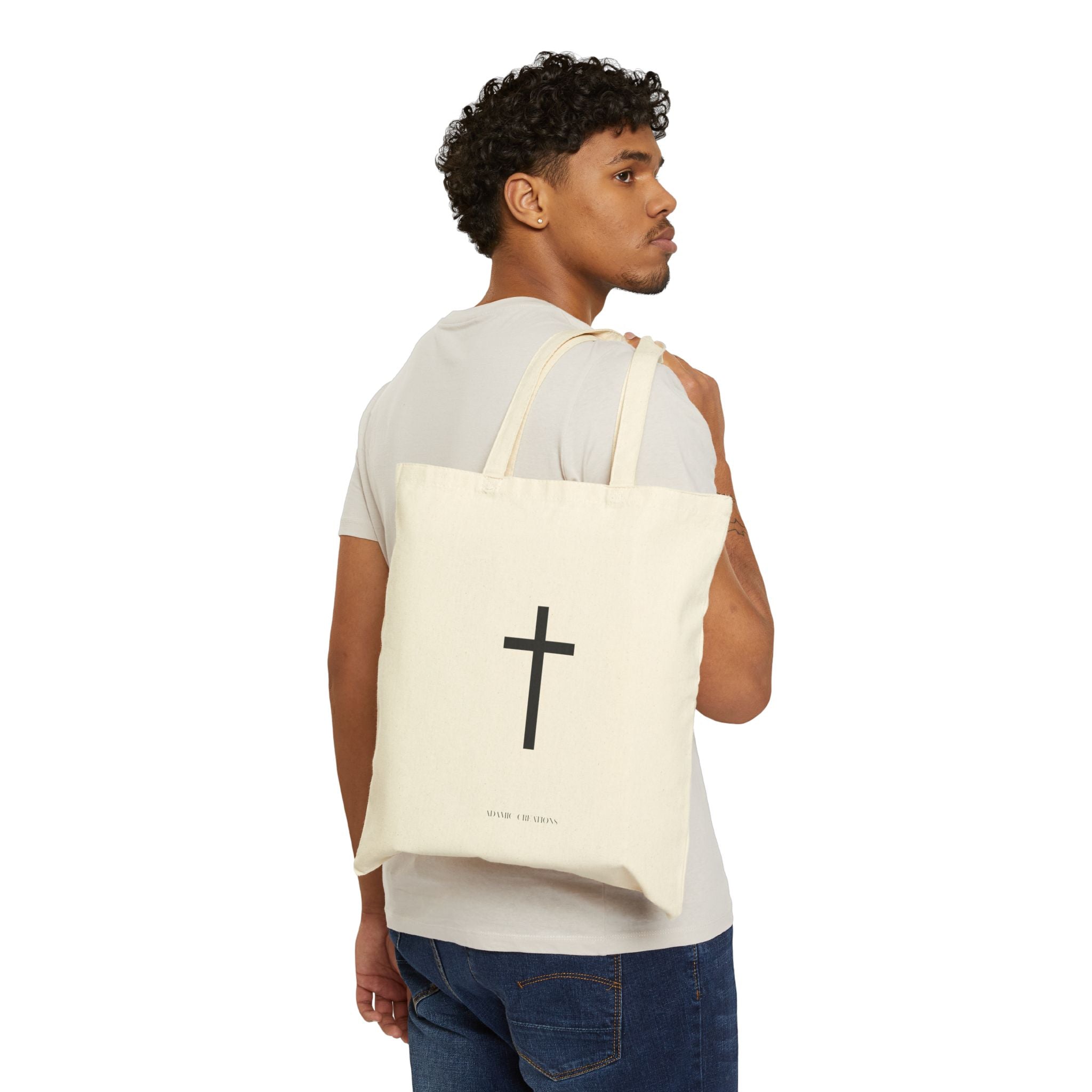 Christ Is King Tote Bag | Christian Canvas Tote | Faith Based Reusable Market Bag | Religious Gift for Believers
