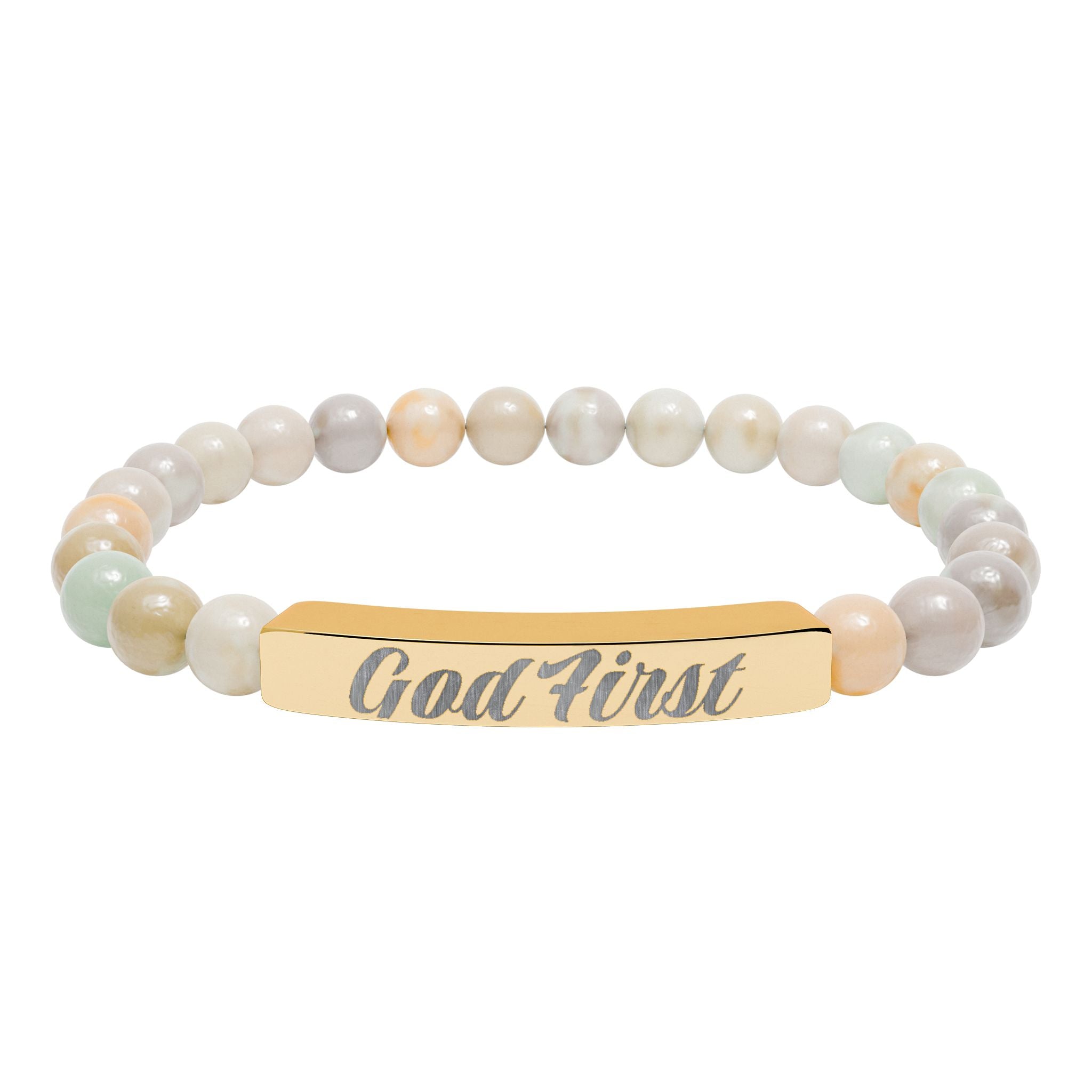 God First Natural Stone Bracelet