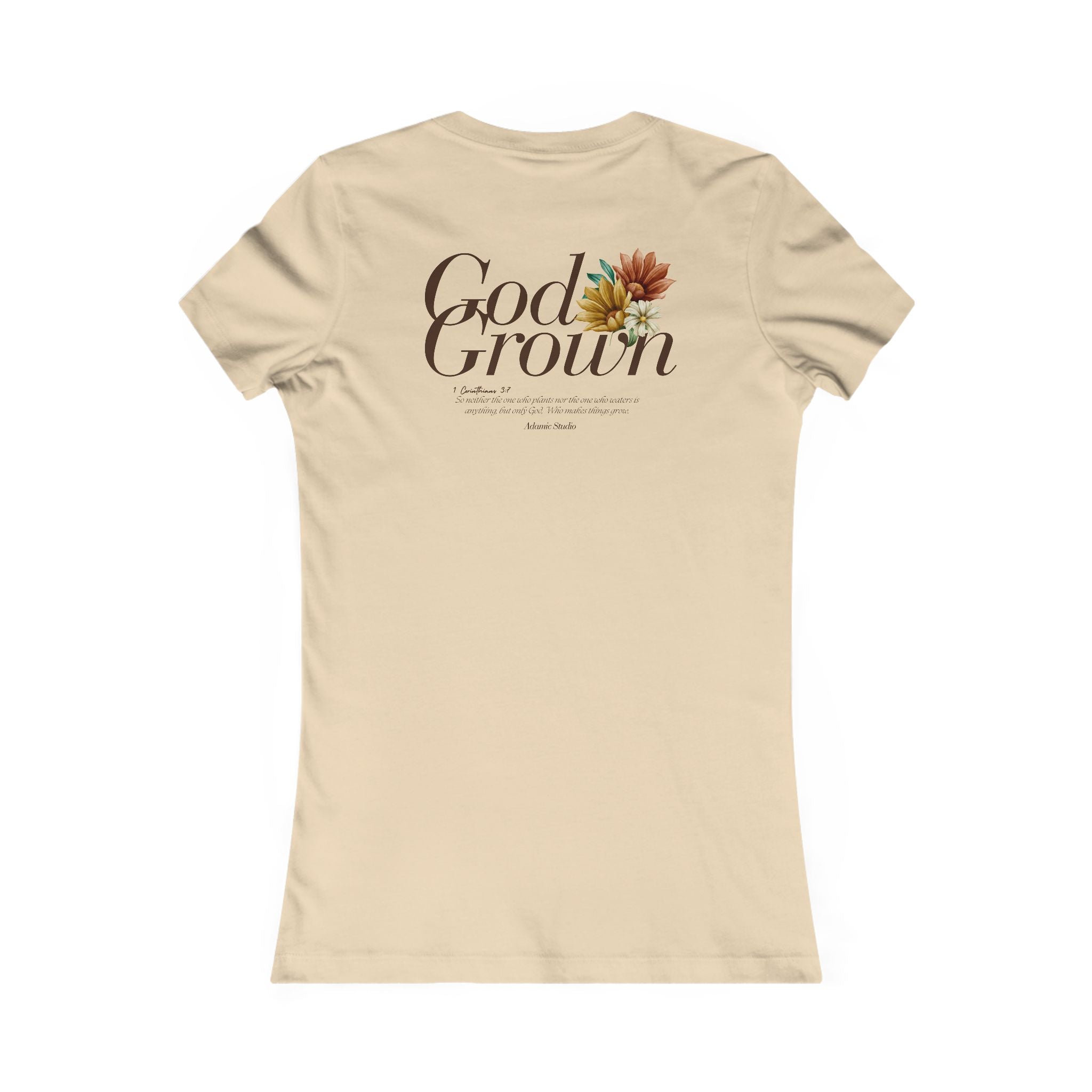 God Grown Floral Women's Tee — Inspirational Christian Faith Shirt
