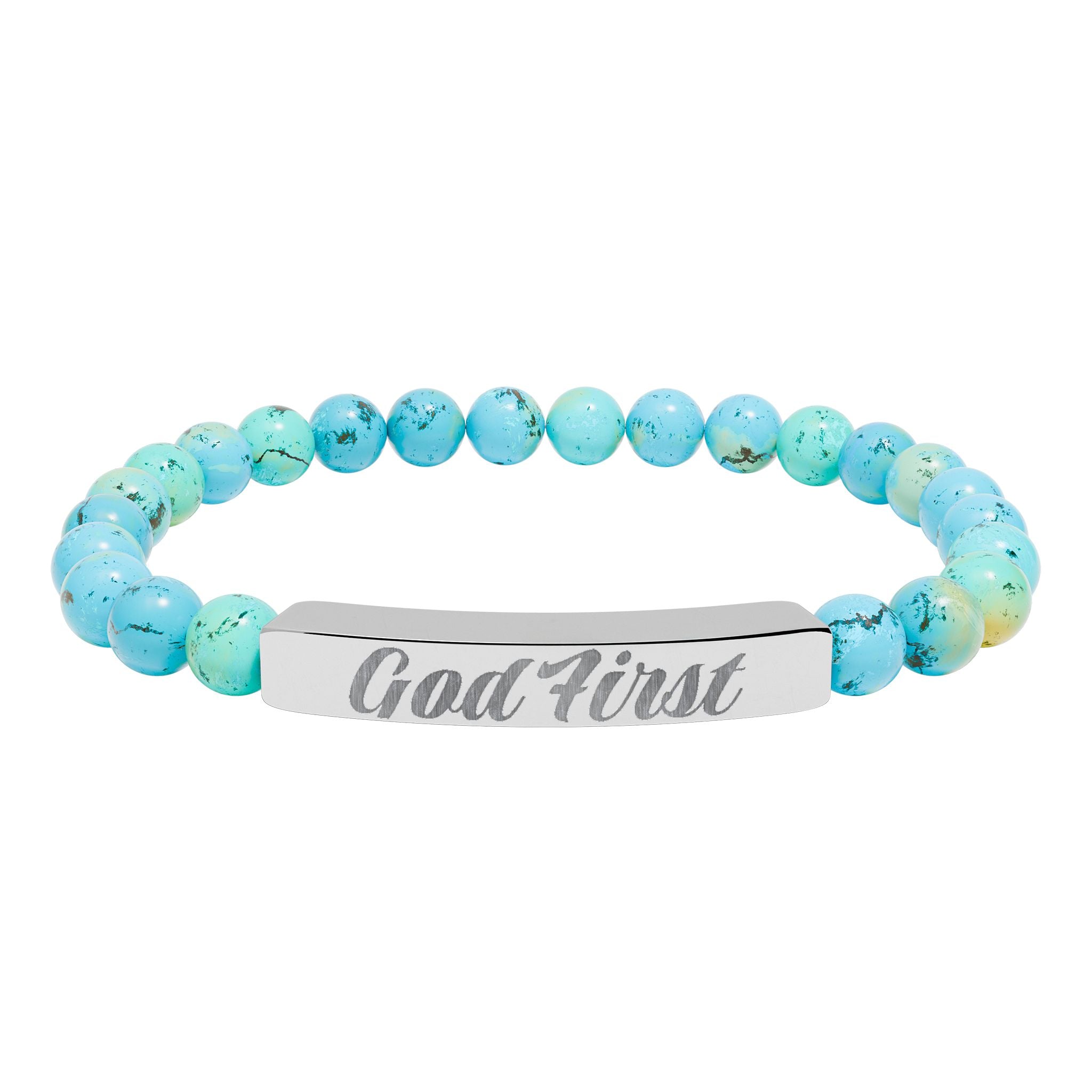 God First Natural Stone Bracelet