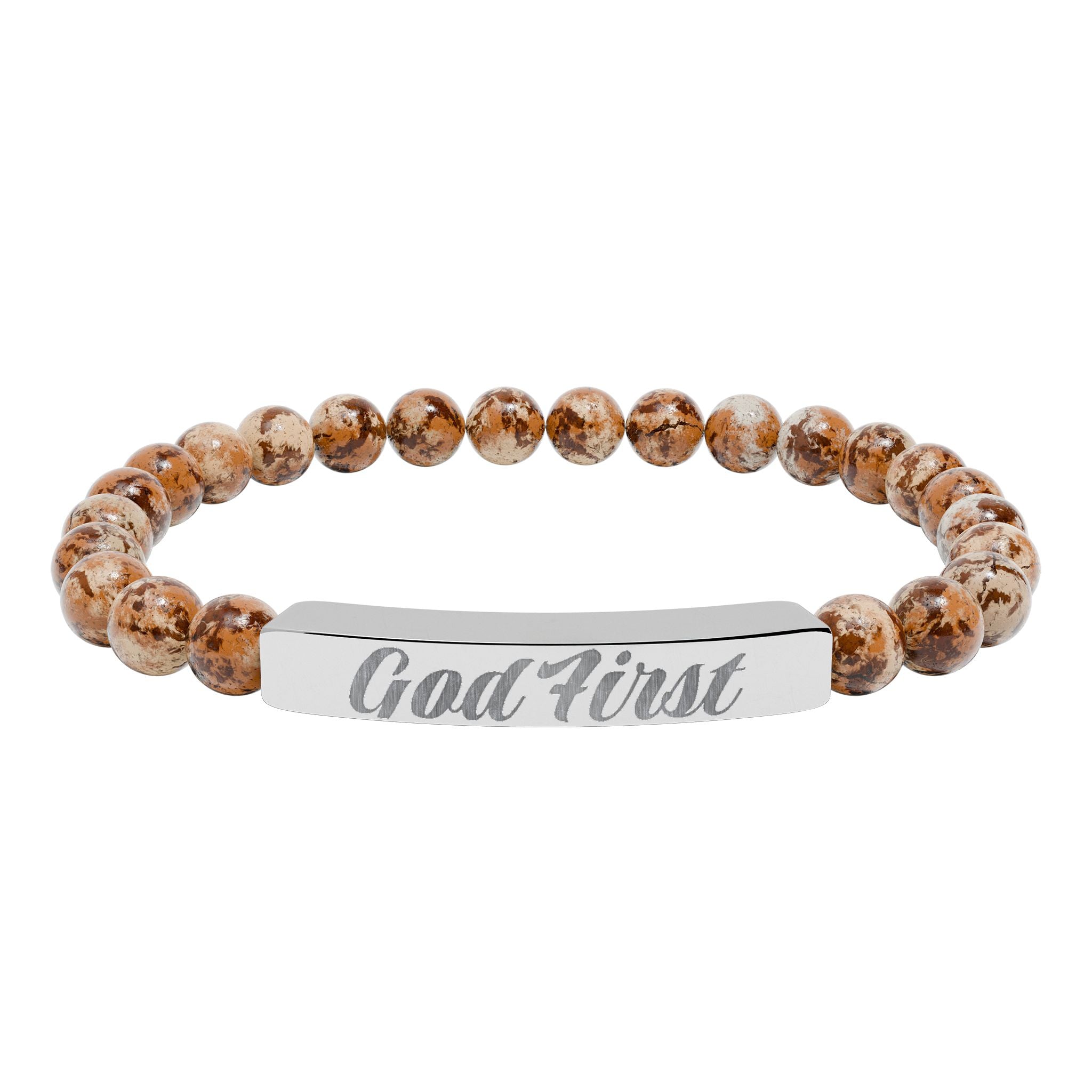 God First Natural Stone Bracelet