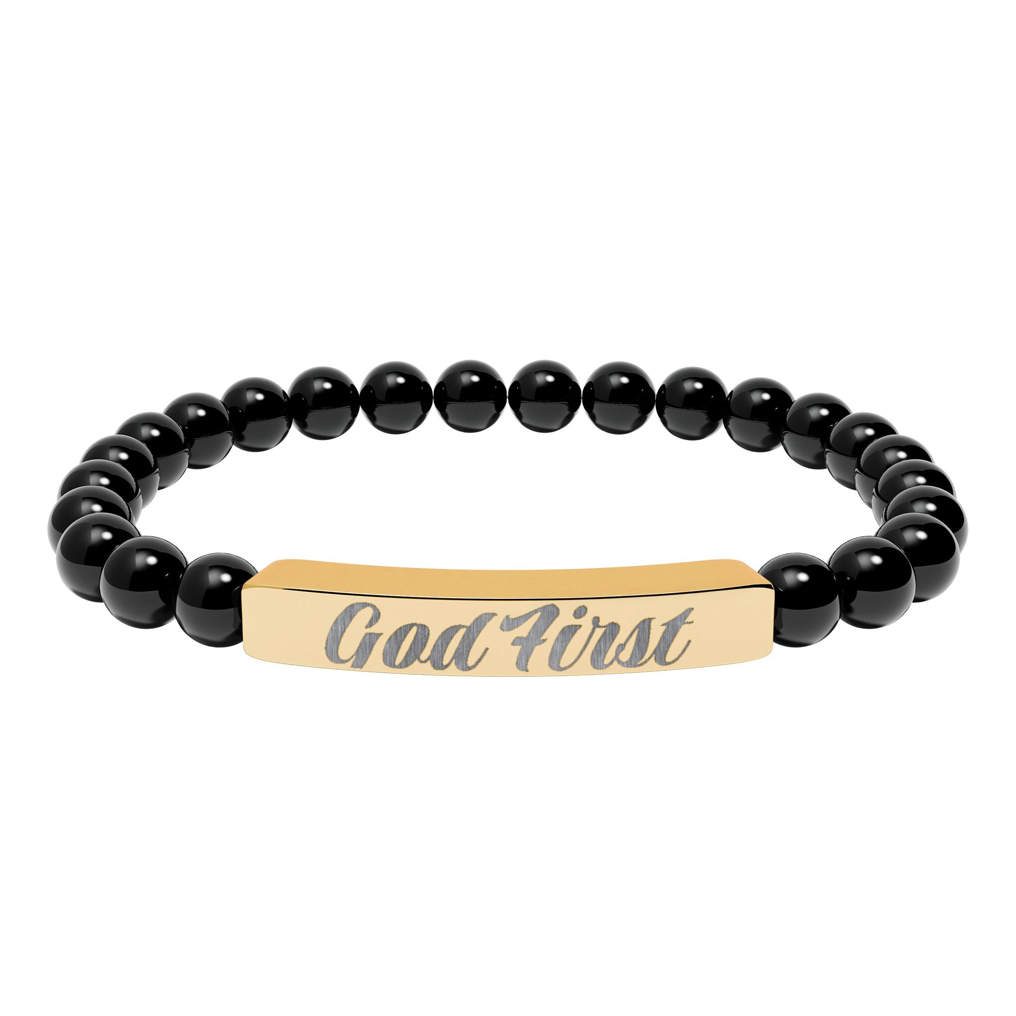 God First Natural Stone Bracelet