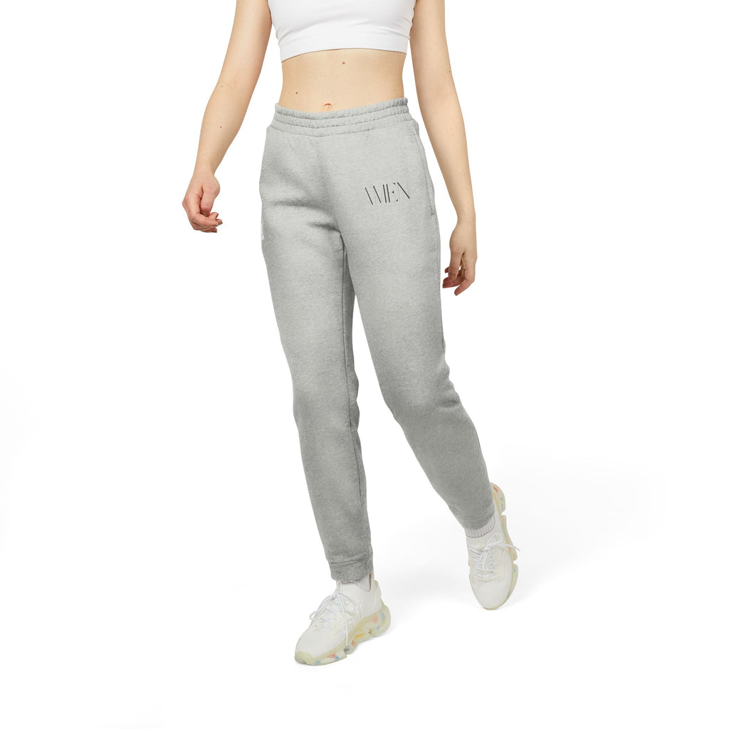 AMEN Unisex Fleece Joggers for Comfort, Stylish Athletic Pants, Perfect for Workouts, Relaxation, Cozy Wear, Gifts for Him/Her